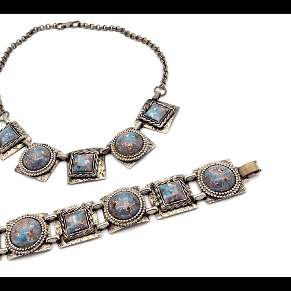 Jewelry Set Southwestern Boho Faux Turquoise - Picture 3 of 8